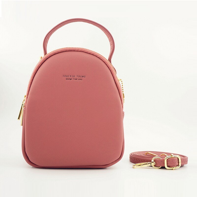 PU Leather Backpack with Mini Detail