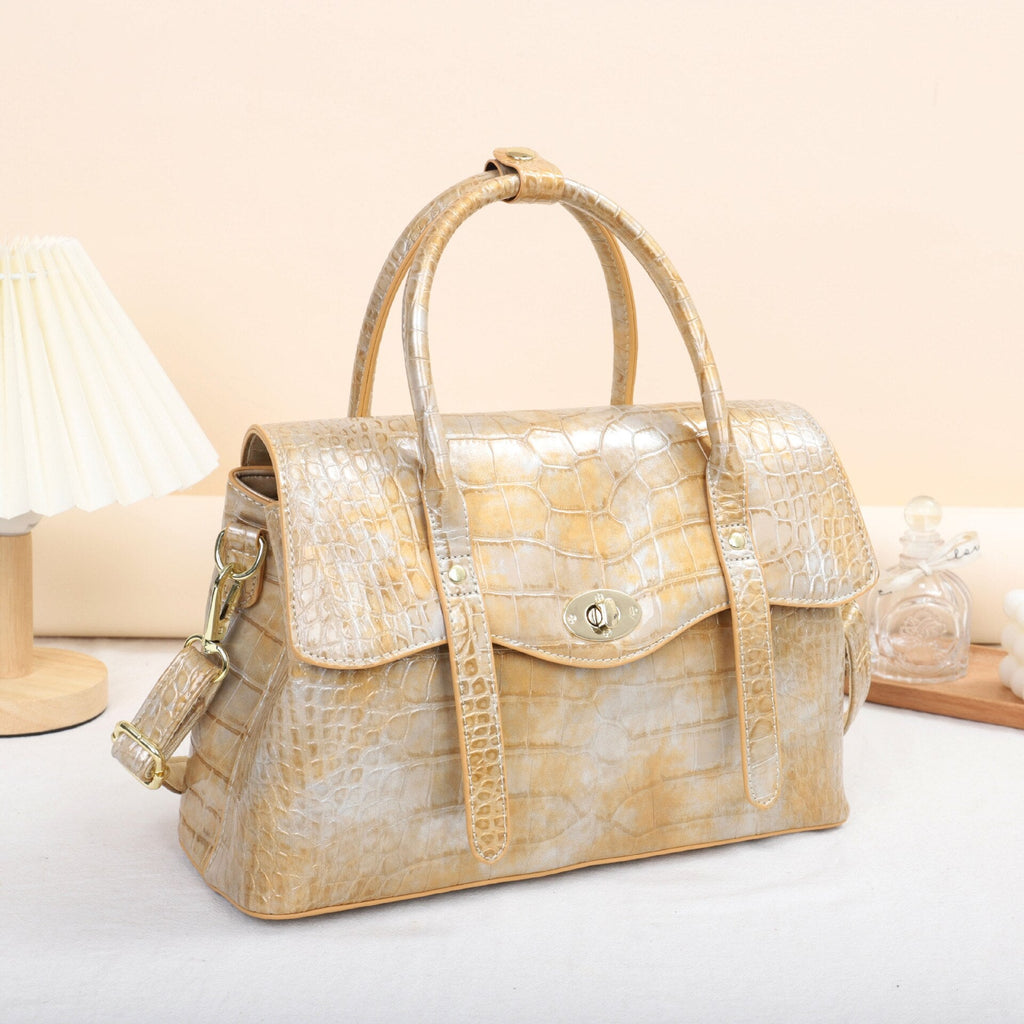 Statement Crossbody Bag in Genuine Leather