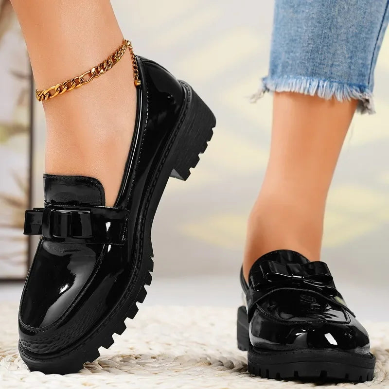 Polished Patent Leather Loafers