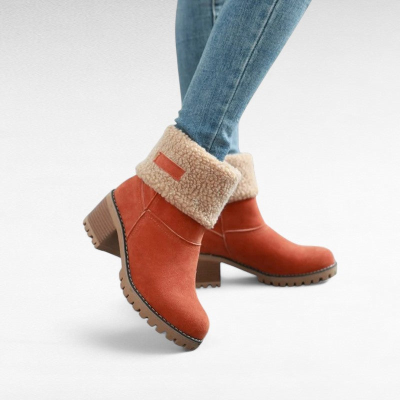 Effortless Round-Toe Shearling-Lined Booties