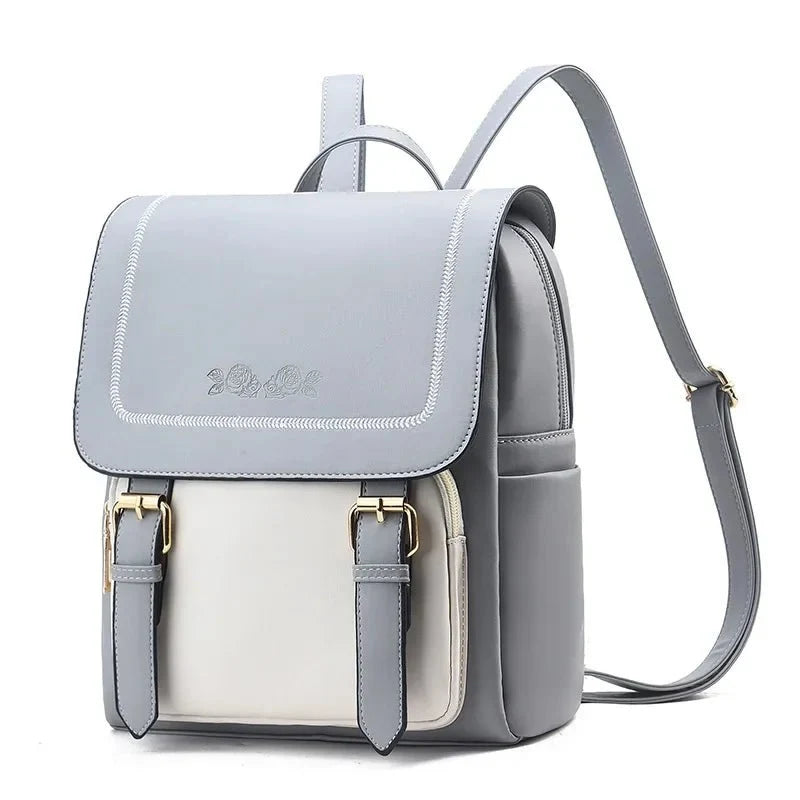 Minimalist PU Leather Backpack