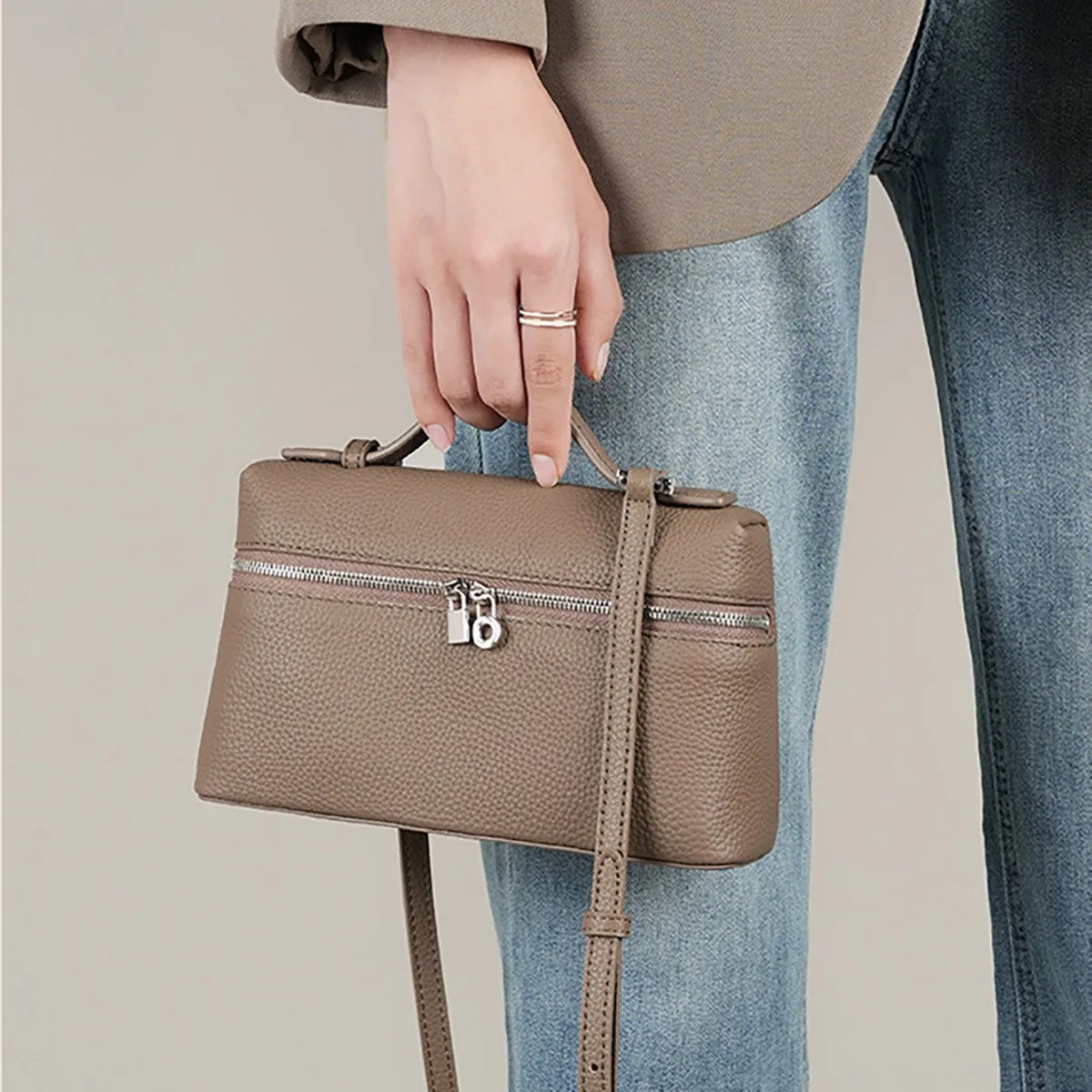 Signature Beatrix Grained Leather Mini Bag