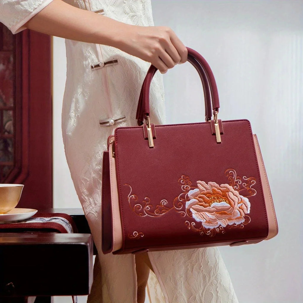 Embroidered Shoulder Bag