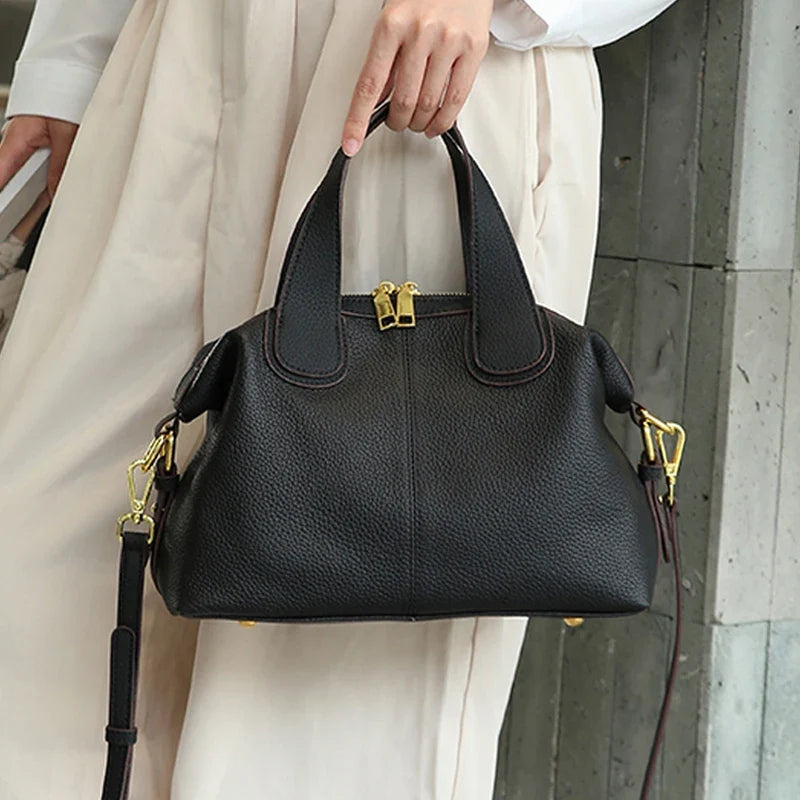 Understated Small Leather Shoulder Bag
