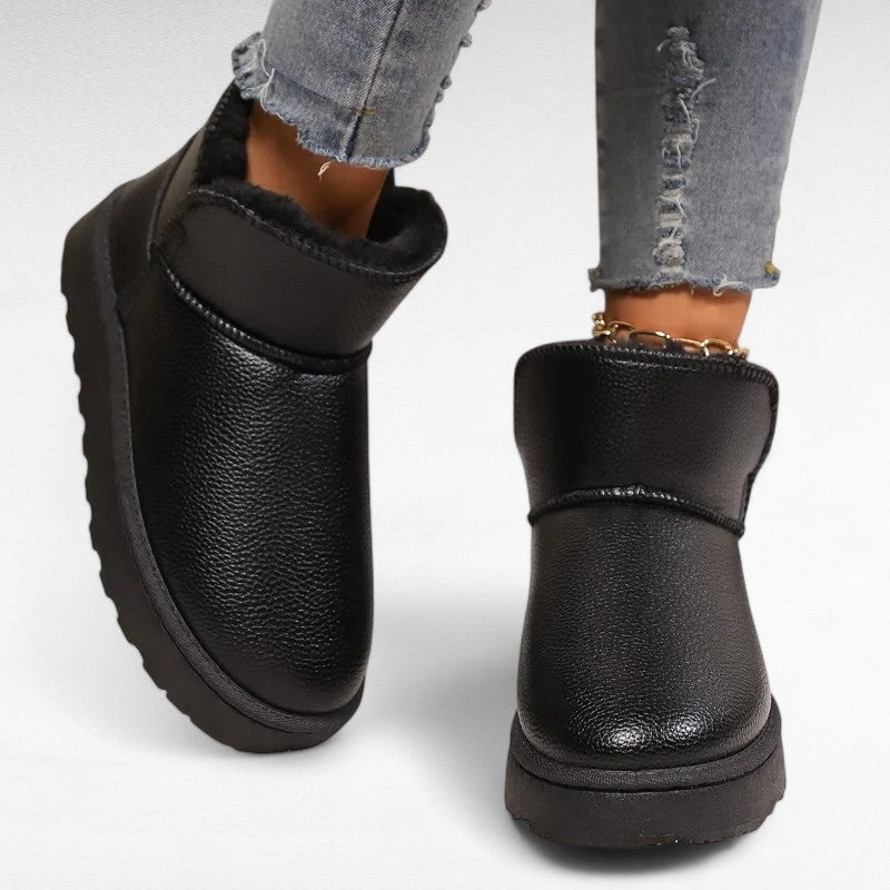 Effortless Wynne Shearling-Lined Faux Leather Boots