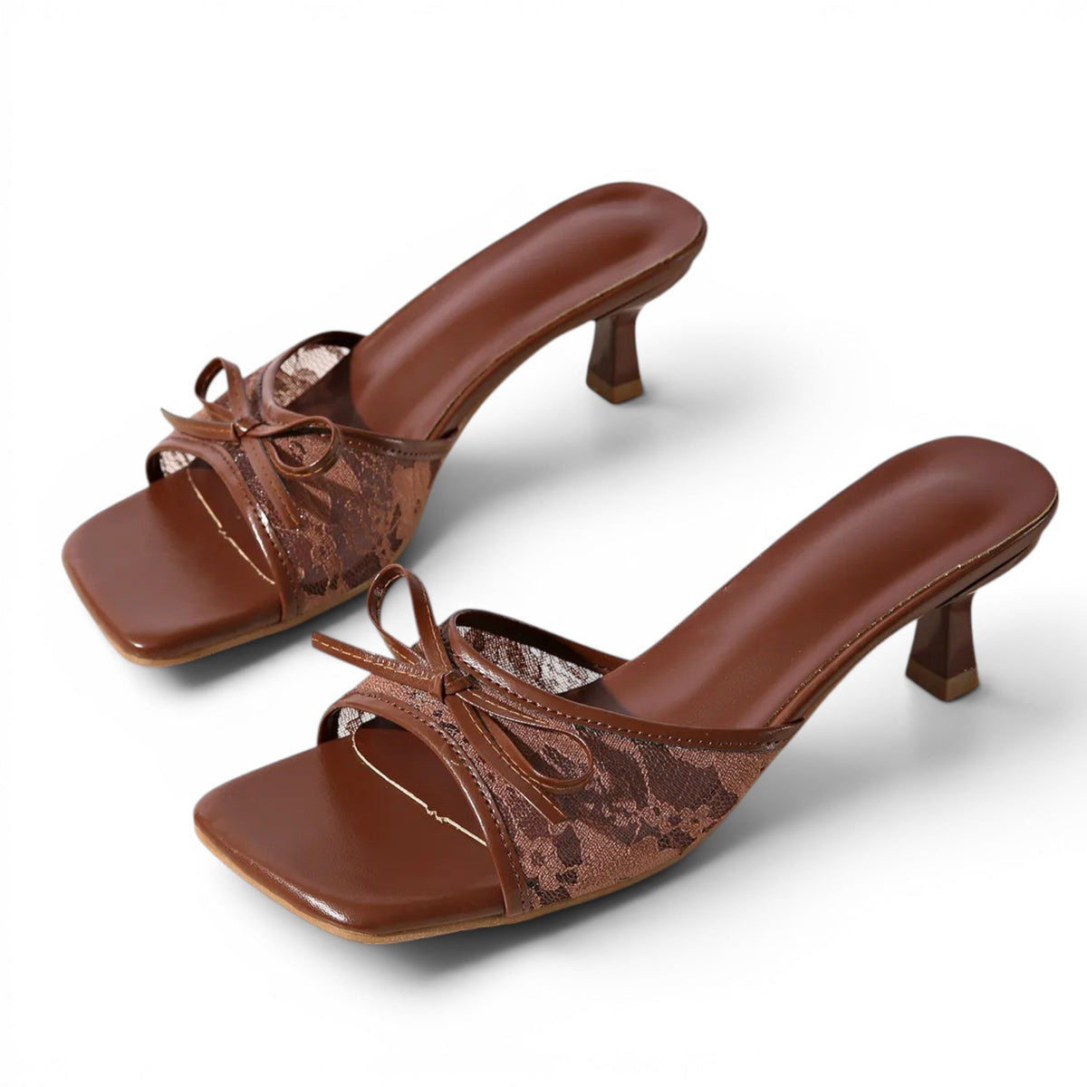 Signature Calantha Floral Lace Heeled Sandals