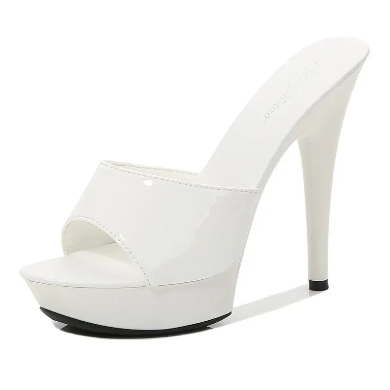 Signature Patent Leather High-Heel Sandals