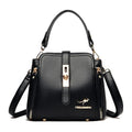 Leather Shoulder Bag with Polished Detail