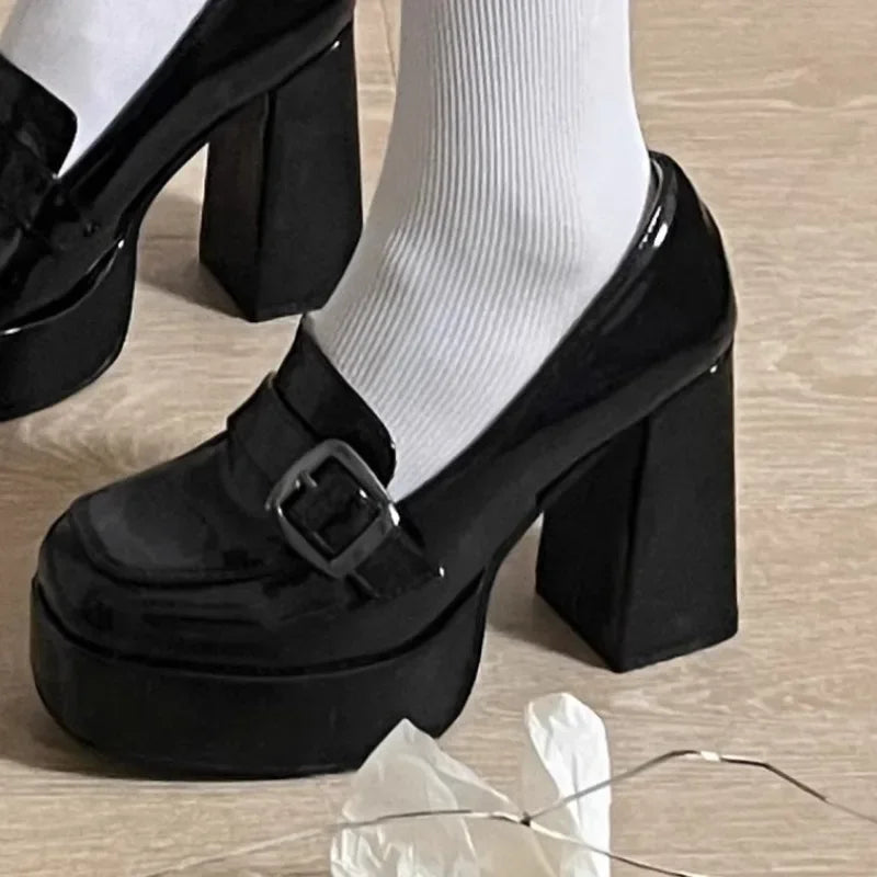 All-Day Solene Black Wedge Loafers