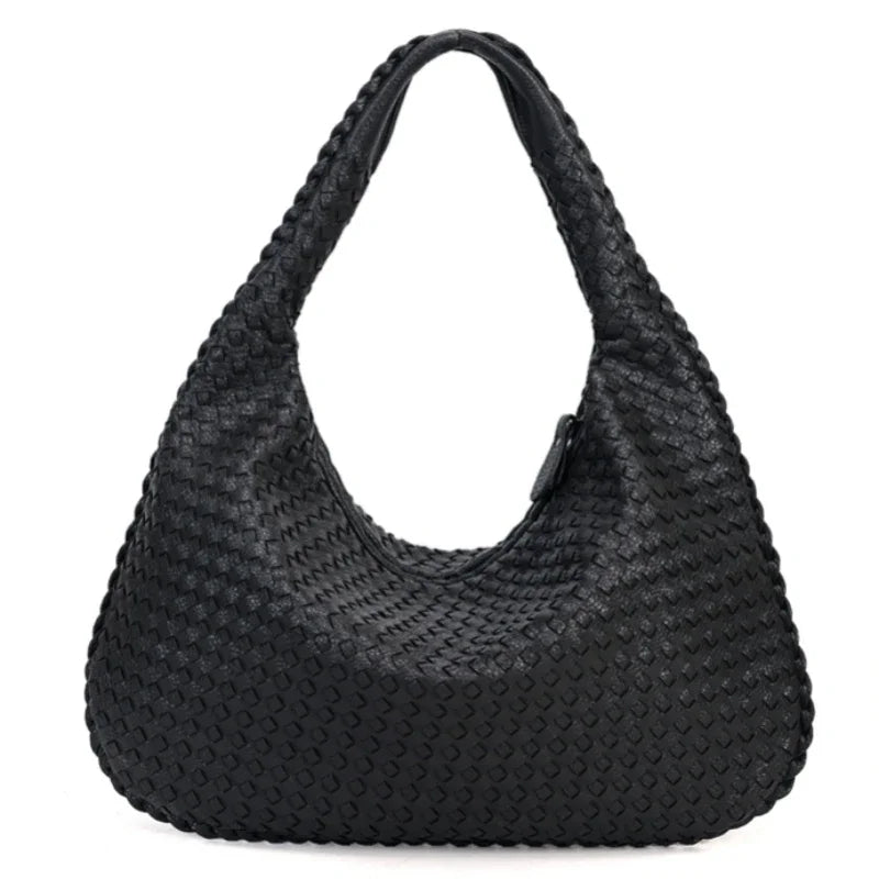Modern Woven Leather Shoulder Bag