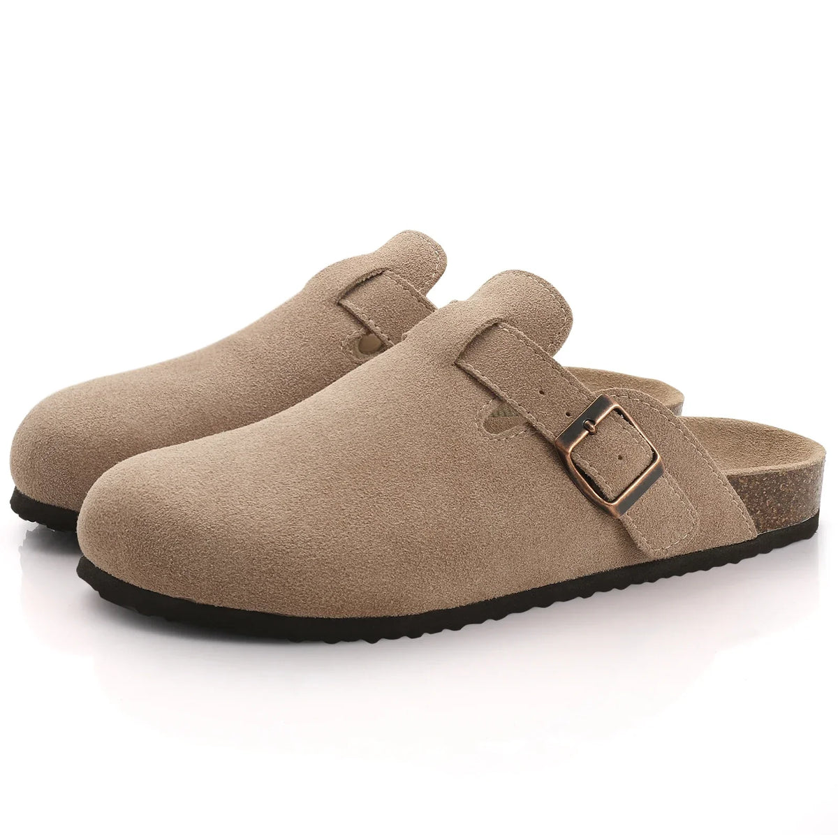 Essential Persephone Buckle-Strap Suede Mules
