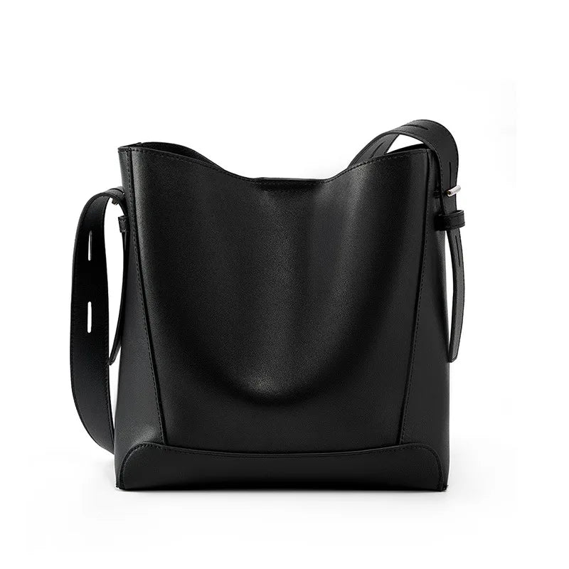 Refined Smooth Leather Crossbody Bag