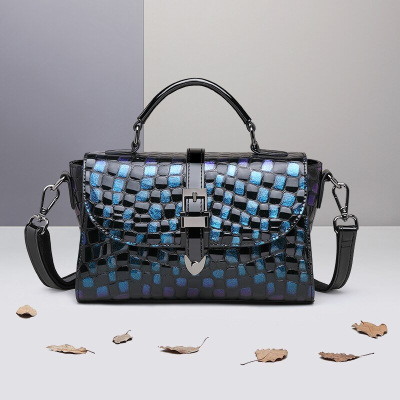 Genuine Leather Crossbody Bag with Urban Detail