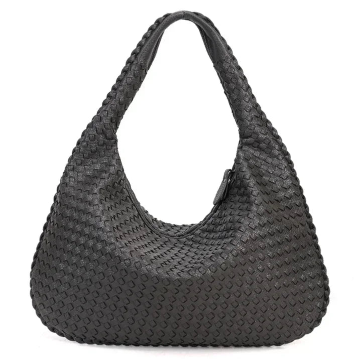 Modern Woven Leather Shoulder Bag