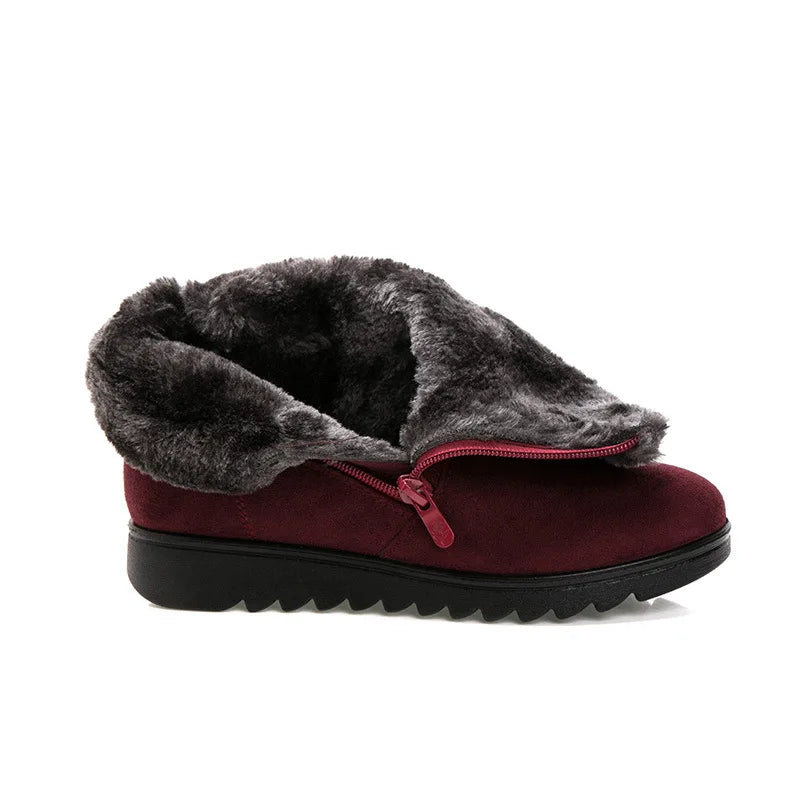 Essential Xiao Flat Shearling-Lined Boots with Zip