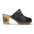 Statement Vintage Metal-Buckle Clogs