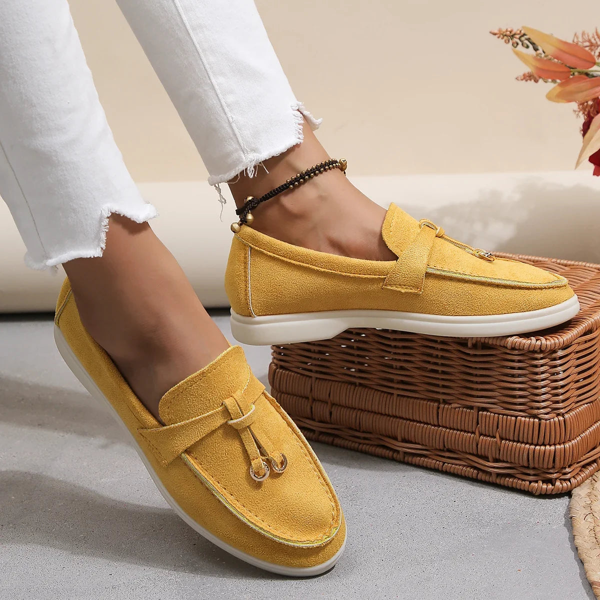 Signature Delaney Green Suede Loafers
