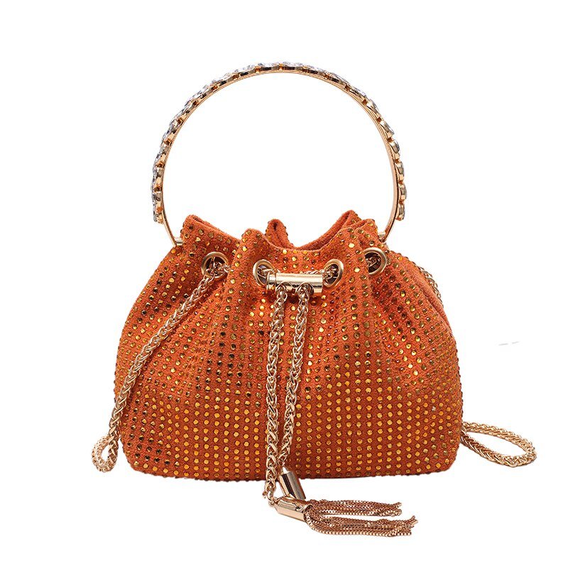 Synthetic Leather Crossbody Bag with Round Detail