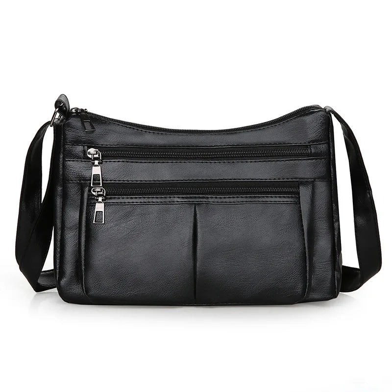 Essential Multi-Pocket Leather Crossbody