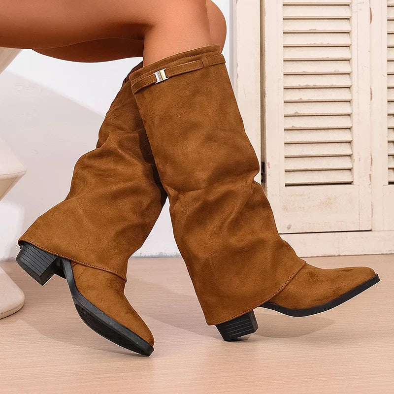 The Everyday Hemmed Fabric Western Boots