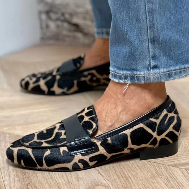 Statement Yasmina Soft Leopard Print Loafers
