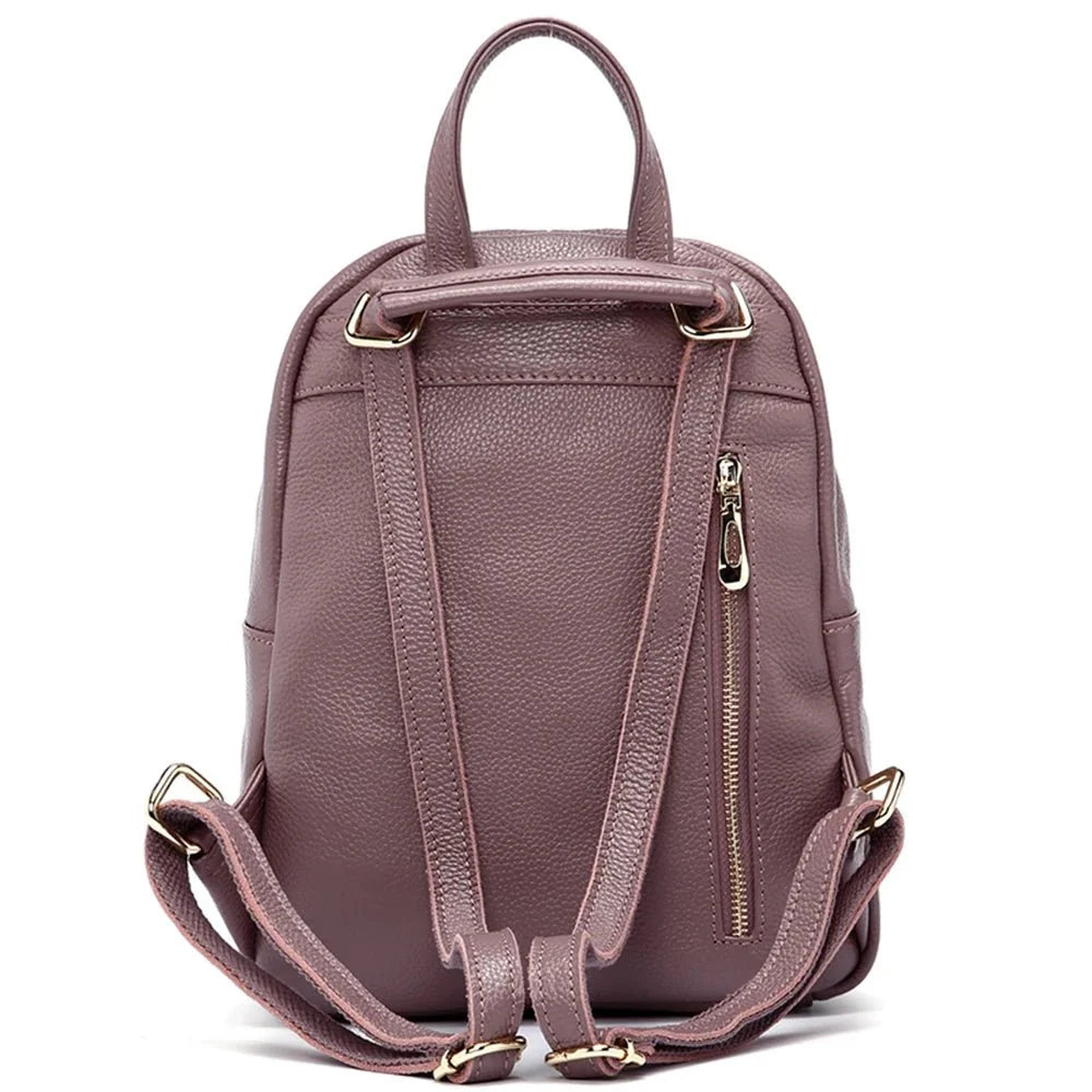 Anti-Theft Backpack in Genuine Leather