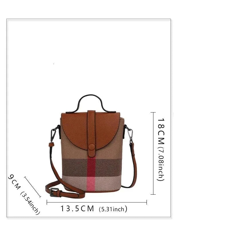 Lattice Genuine Leather Crossbody Bag
