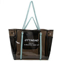 PVC Shoulder Bag with Round Detail