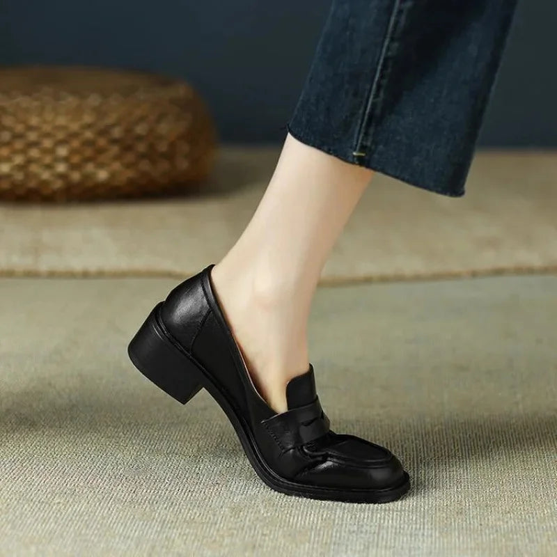Effortless Soft Heeled Loafers