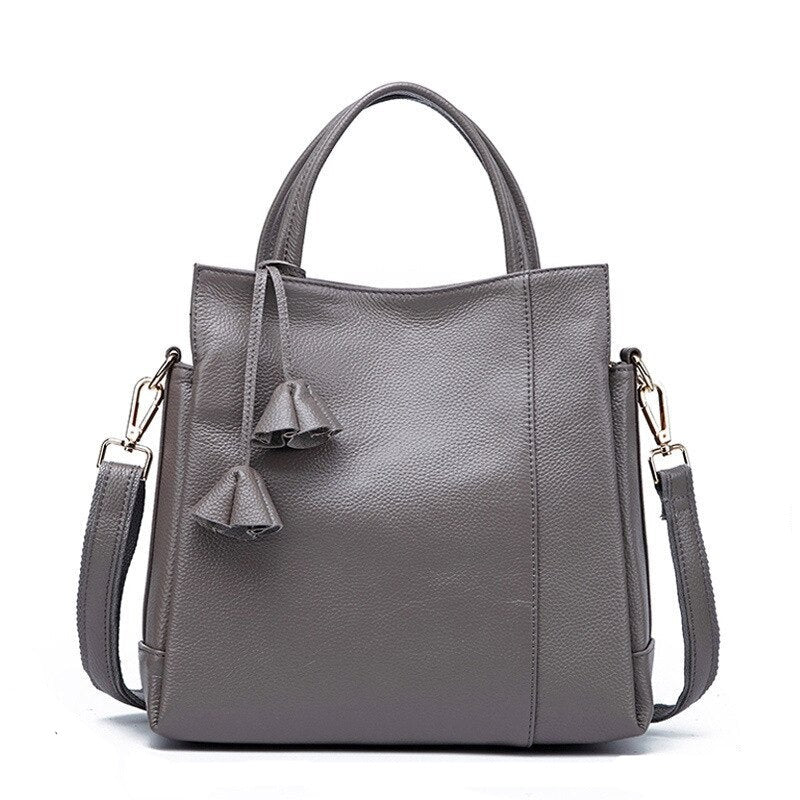 Genuine Leather Messenger Bag with Weekend Detail
