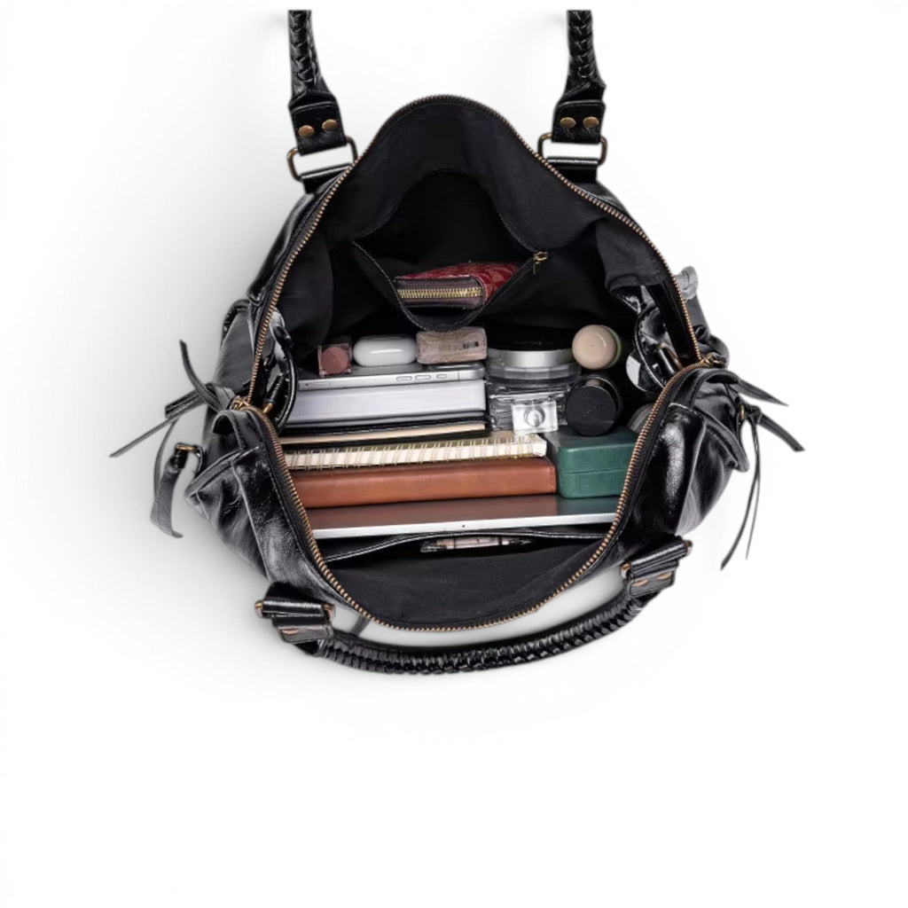 Heritage-Inspired Leather Shoulder Bag