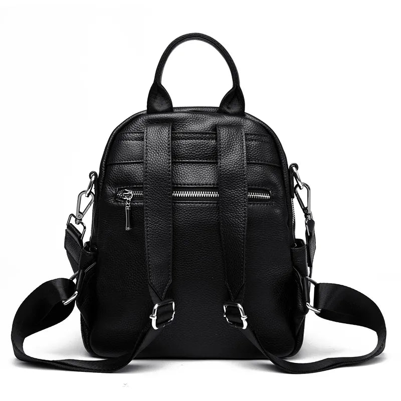 Versatile Genuine Leather Backpack