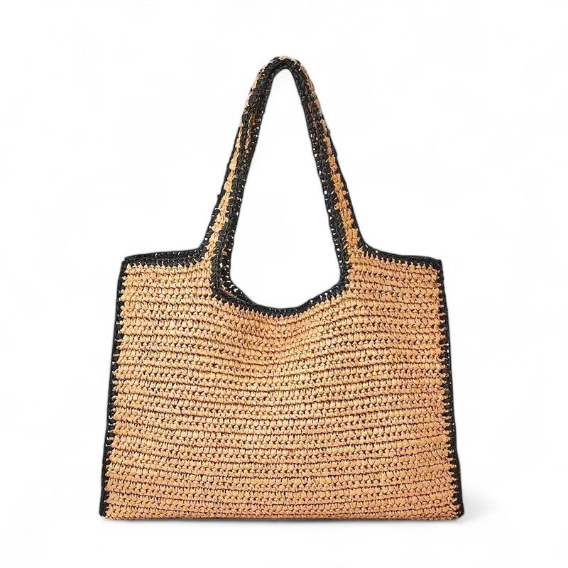 Sun-Ready Woven Straw Tote