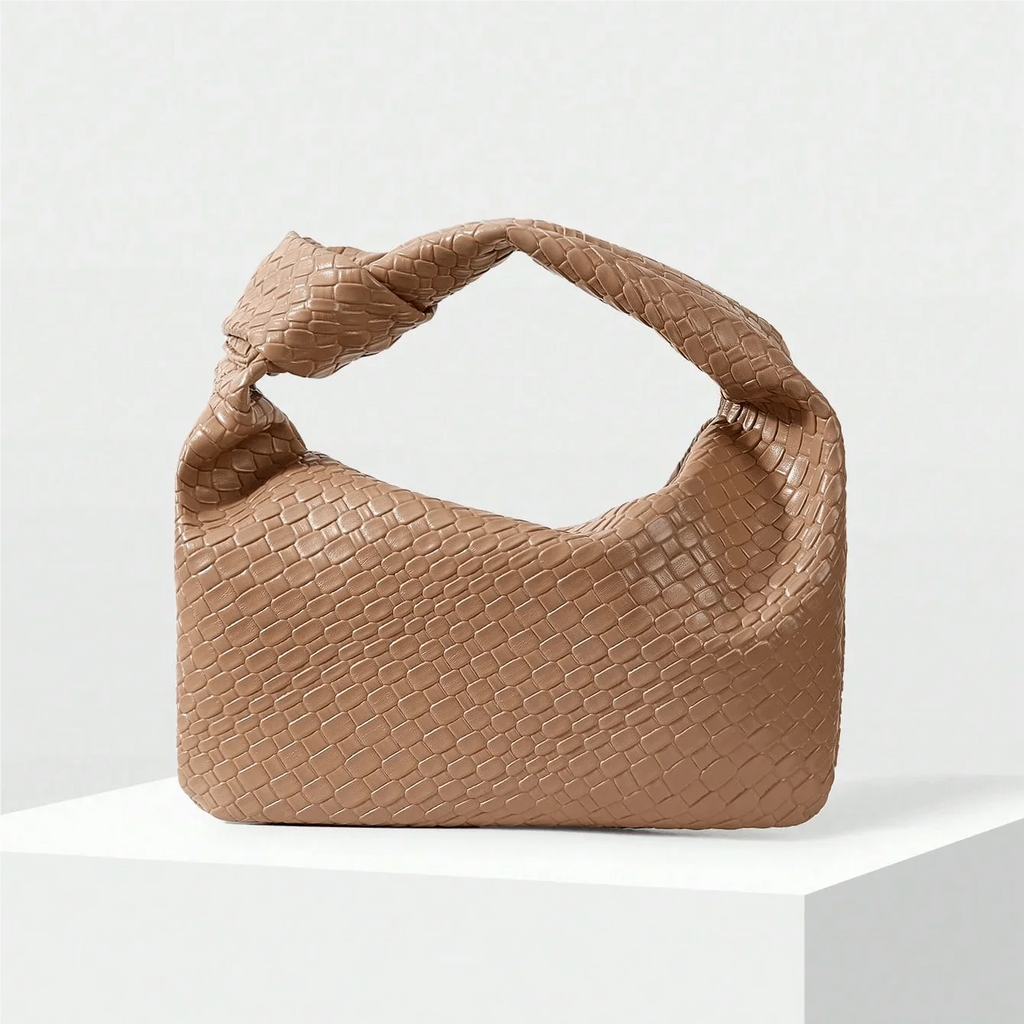 Woven PU Leather Handbag