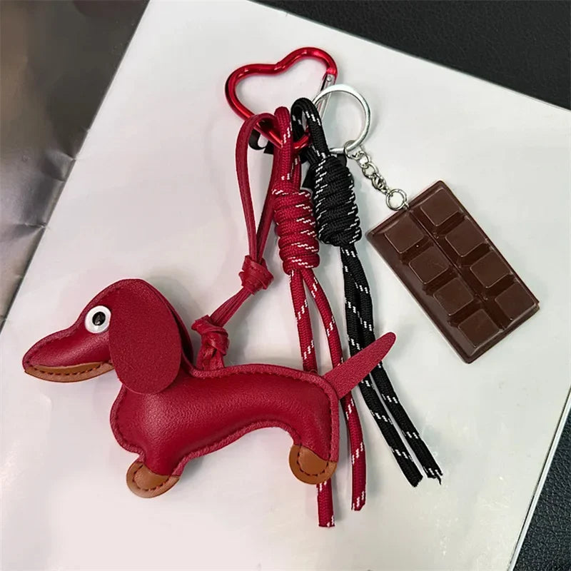 Dachshund Leather Charm