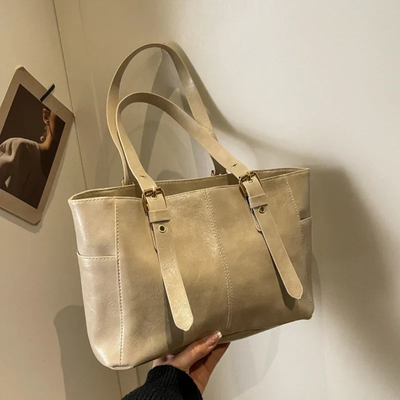Timeless Retro Leather Tote