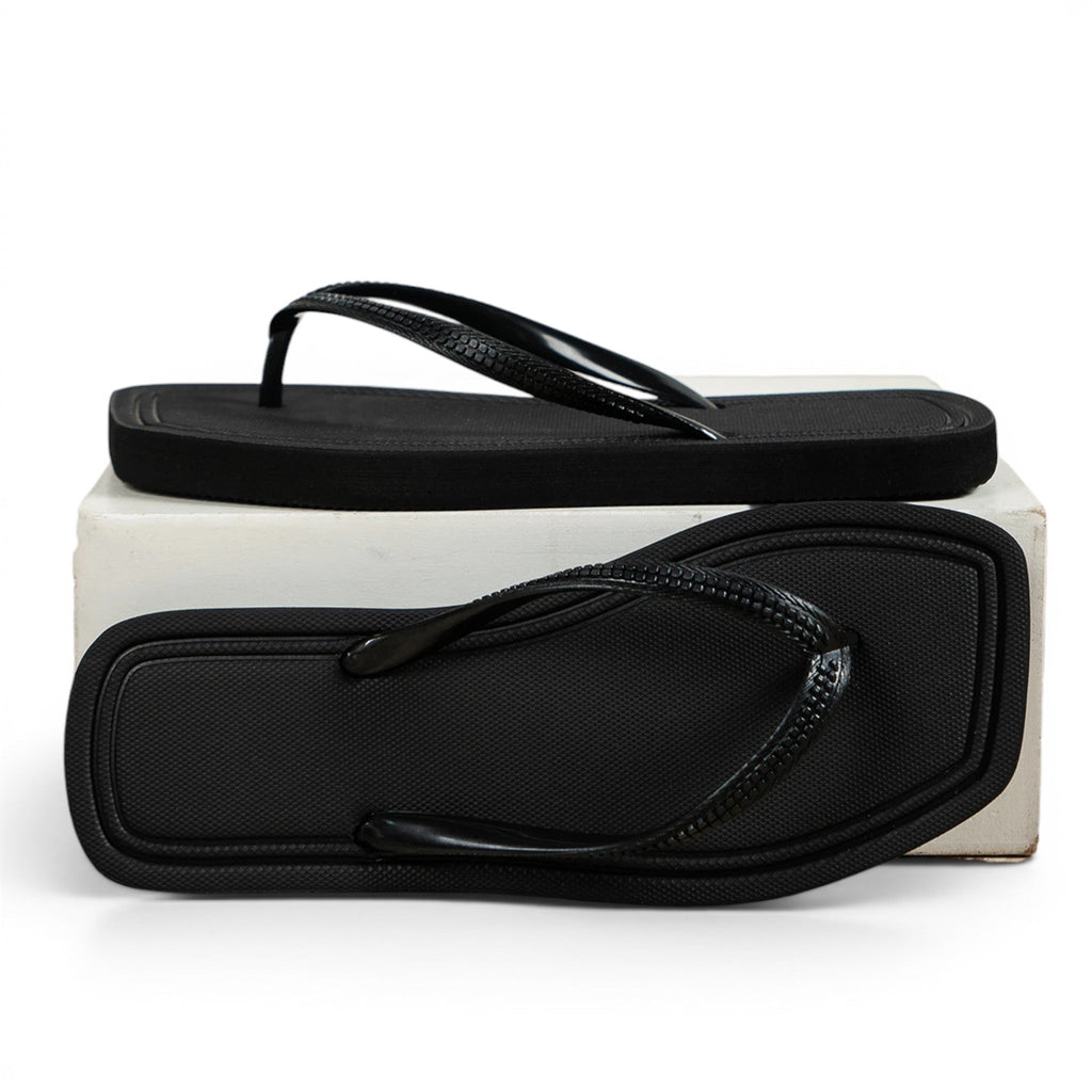 Summer-Ready Shimmer-Strap Thong Sandals