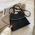 Contemporary Synthetic Leather Shoulder Bag