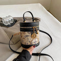 Leather Crossbody Bag with Embroidered Detail