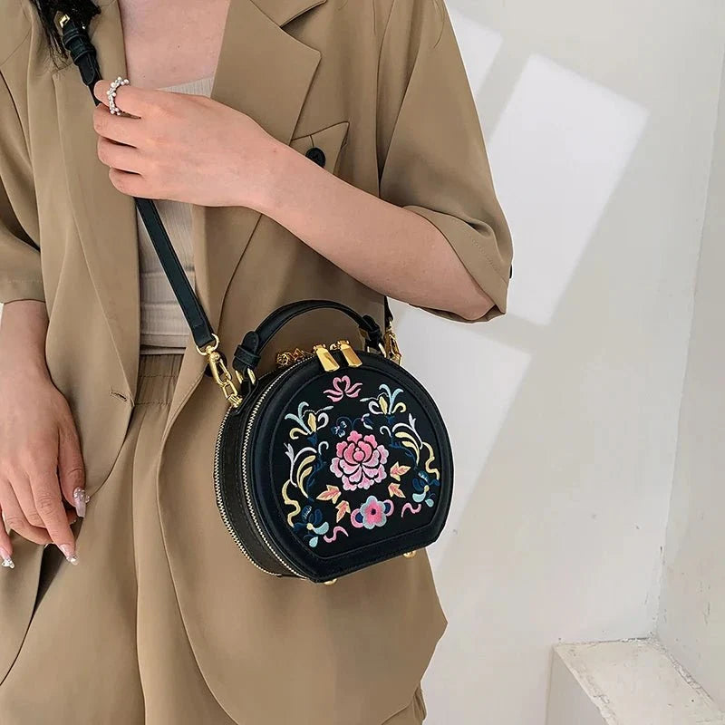 Embroidered Velvet Evening Clutch