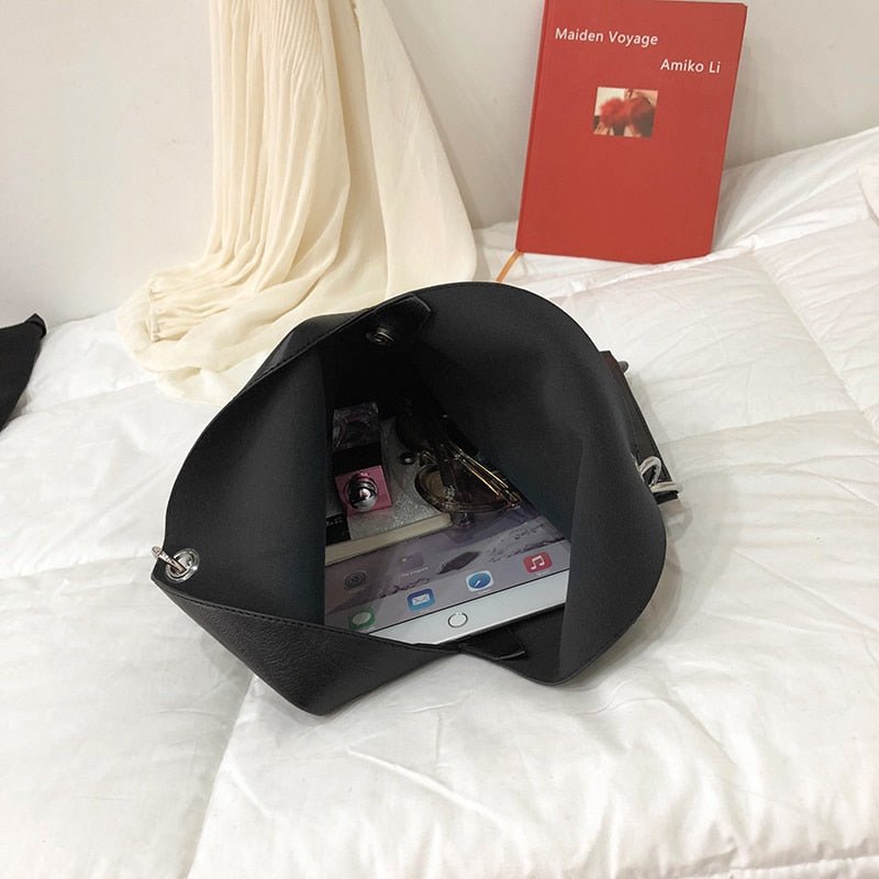 Compact Leather Tote Bag