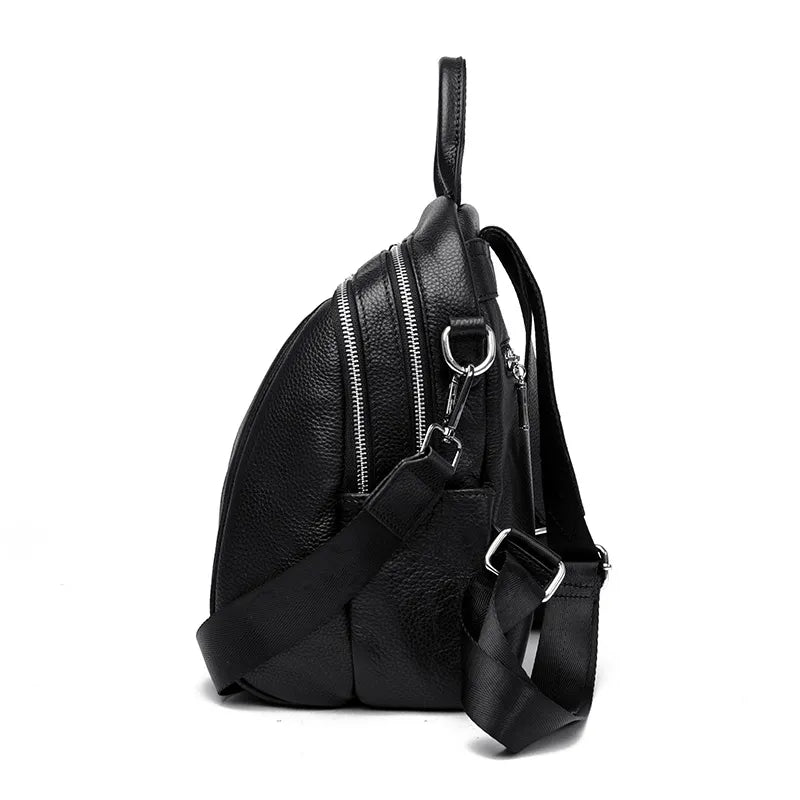 Versatile Genuine Leather Backpack