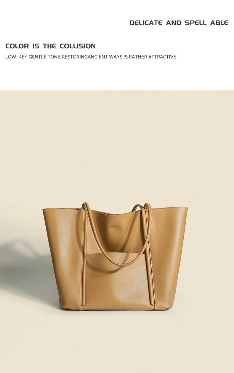 Mini Genuine Leather Tote Bag