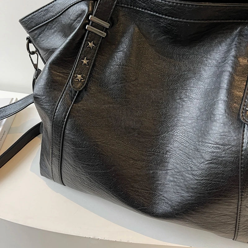 Signature Large Structured Leather Bag