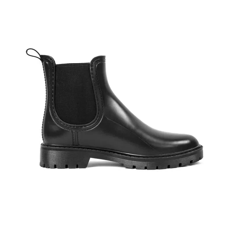 Bold Leather Booties with Chunky Platform Sole
