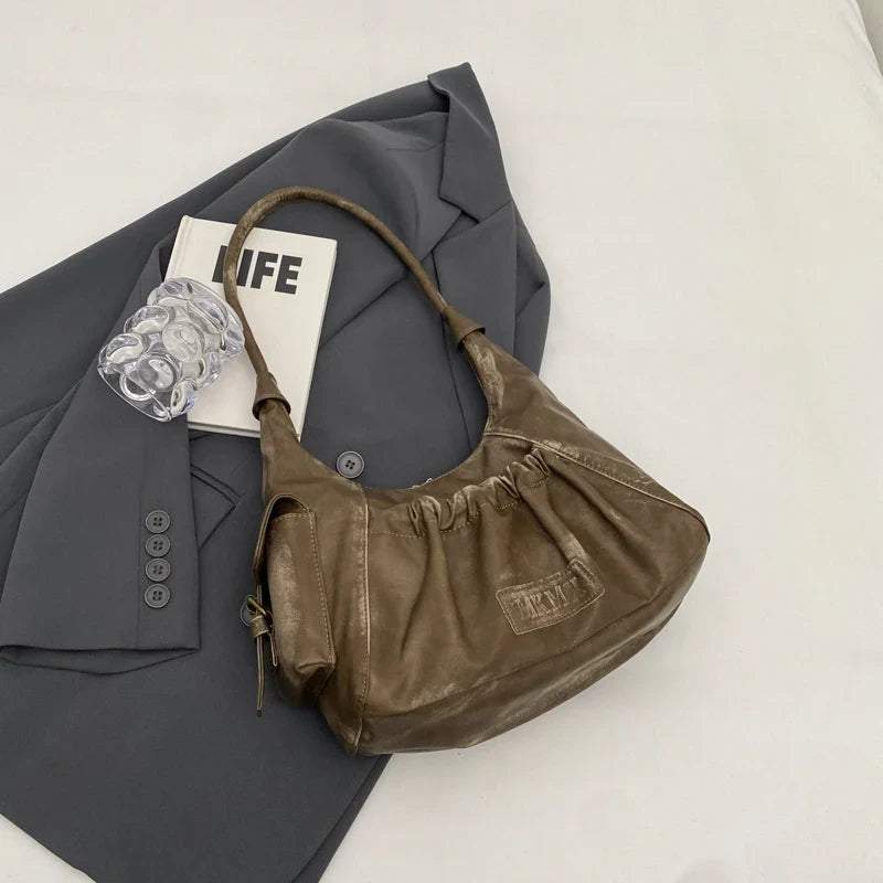 Heritage-Inspired Satchel-Style Shoulder Bag