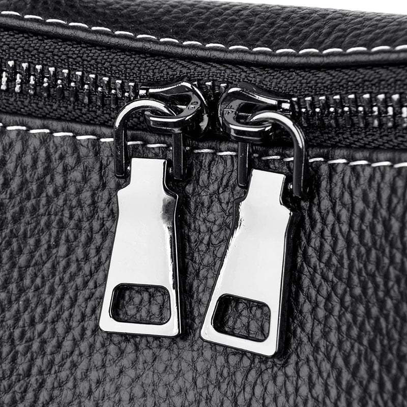 Genuine Leather Backpack with Polished Detail