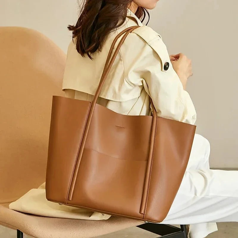 Mini Genuine Leather Tote Bag
