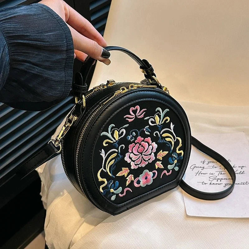 Embroidered Velvet Evening Clutch