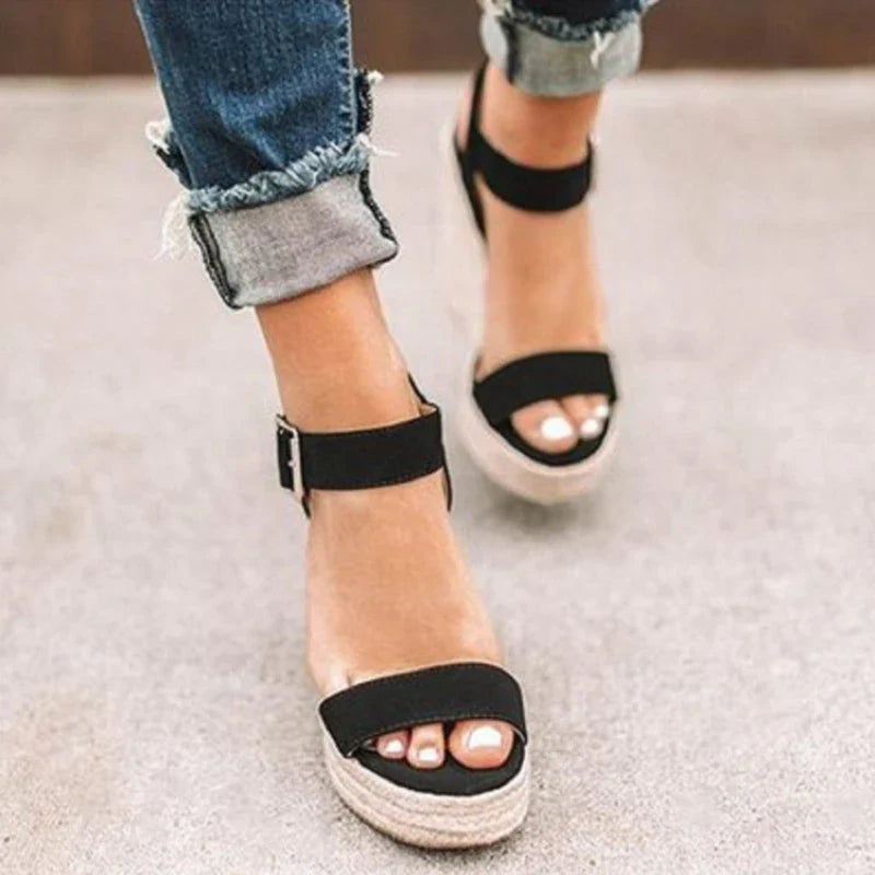 Getaway Suede Ankle-Strap Wedges